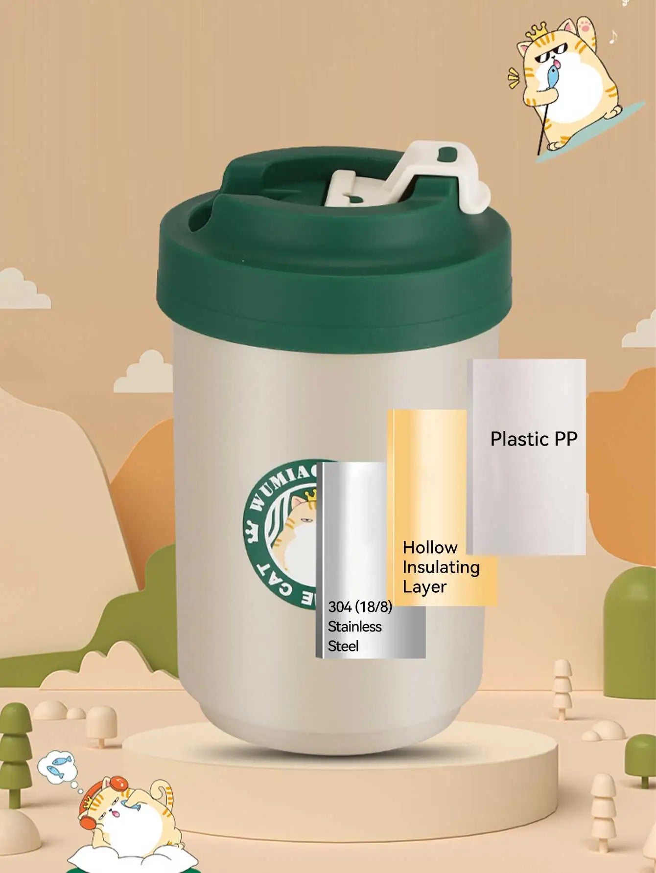 Stainless Steel Travel Mug: Leak-Proof, Portable, Perfect for Any Beverage!