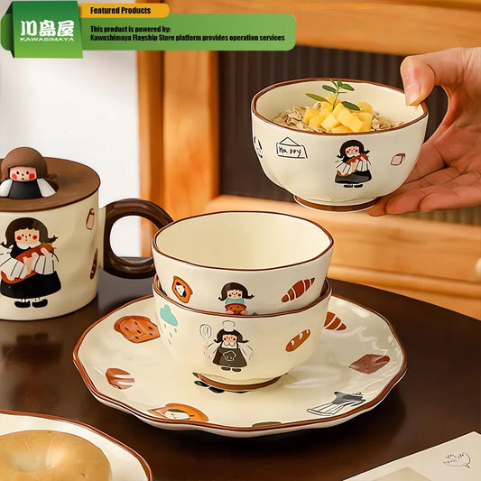 New Ceramic Tableware Set: Cute, Premium, Perfect for Every Meal!